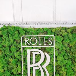 Картина из стабилизированного мха с логотипом (для Rolls-Royce St. Petersburg)