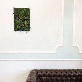 Картина из стабилизированных мхов и зелени 70×50см