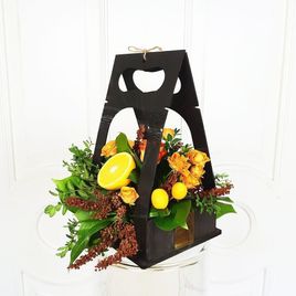 Цветочная сумочка с апельсинами и розами