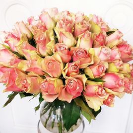 Букет 75 нежно розовых роз (40-50см)