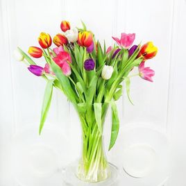 Букет 39 тюльпанов цвет микс (40-50см)