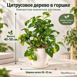 Цитрусовое дерево в горшке (высота 40-50 см)