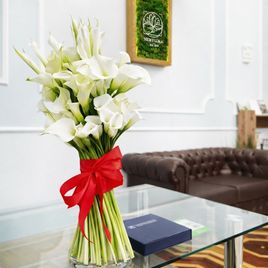 Букет 101 белая калла (60-80см)