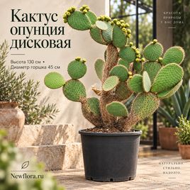 Кактус опунция дисковая (высота 130 см)