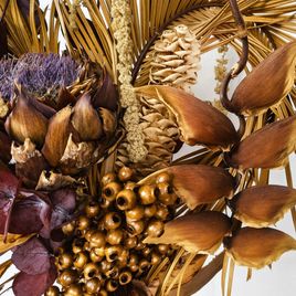 Букет сухоцветов с геликонией и тропическим эвкалиптом (для COMMONS rest.)