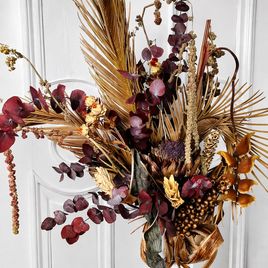 Букет сухоцветов с геликонией и тропическим эвкалиптом (для COMMONS rest.)