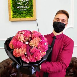 Букет «мозг» из целозий (для Татьяны Черниговской)