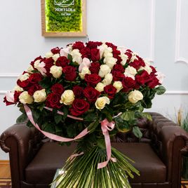 Букет 201 роза 100 см цвет микс (Эквадор)