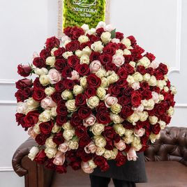 Букет 201 роза 100 см цвет микс (Эквадор)