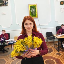 Букет 5 веток мимозы 30-40 см Абхазия (фем-мар)
