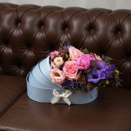Люлька на рождение ребенка с пионами