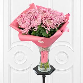 Букет 11 хризантем «Vienna Pink»