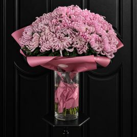 Букет 39 хризантем «Vienna Pink»