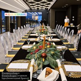 Новогоднее украшение с нобилисом и свечами (для Veuve Clicquot и SO/ St. Petersburg)