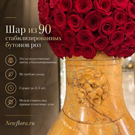 Шар из стабилизированных роз (для гостиницы Astoria)