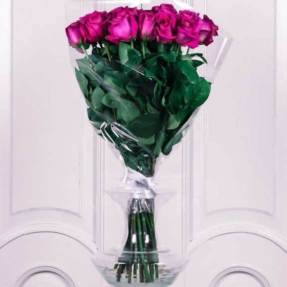 Букет 25 розовых роз 60см сорт Pink Floyd (Юж. Америка)