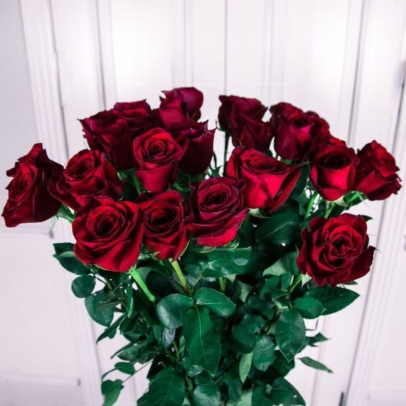 Букет 29 красных роз высотой 130см