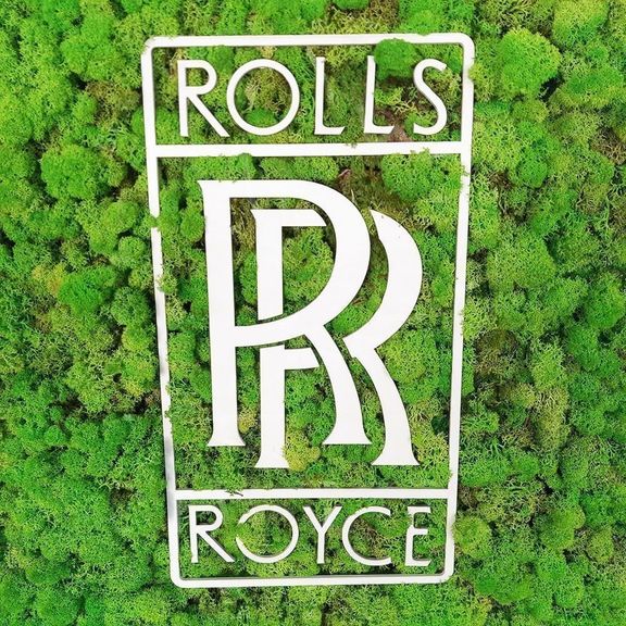 Картина из стабилизированного мха с логотипом Rolls-Royce St. Petersburg
