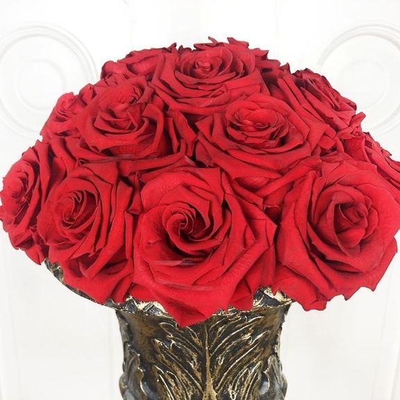 Композиция 23 стабилизированные красные розы в вазоне