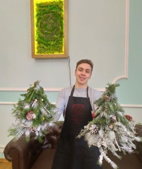 Настольная ёлочка из лапника пихты (25-35см)