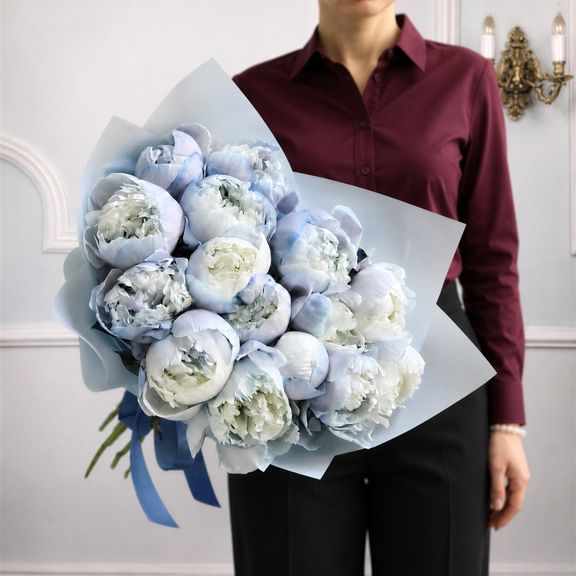Пионы голубые и синие (поштучно)