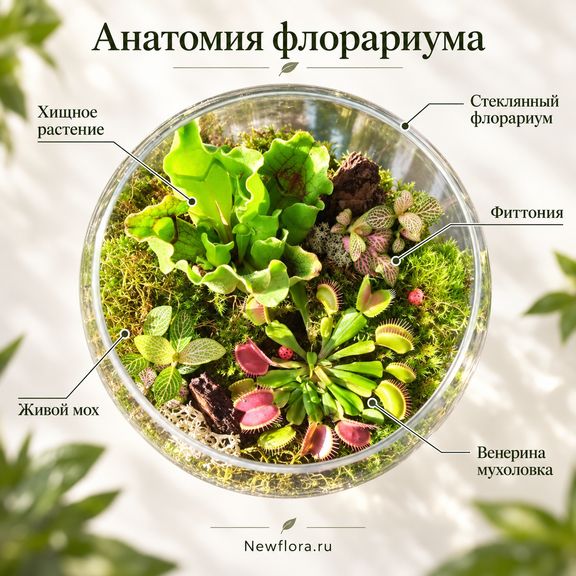 Цветы хищники во флорариуме #8