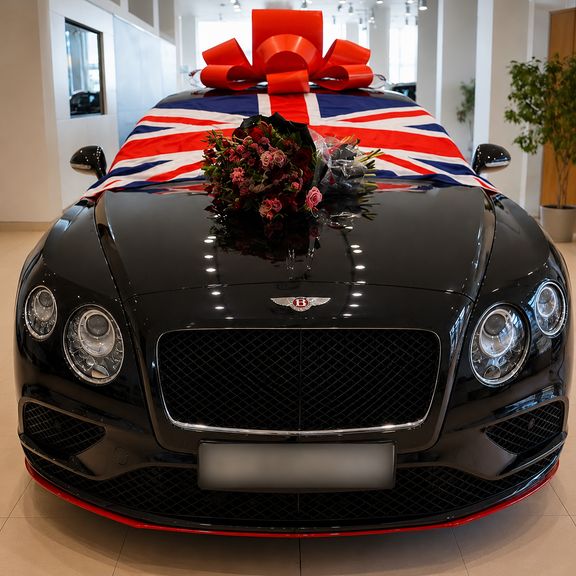 Красный букет с амарантом и целозией (для Bentley Motors St. P)