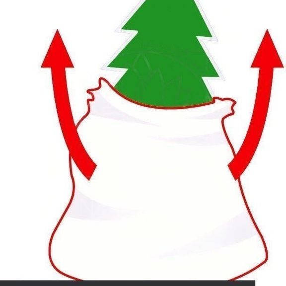 Чехол-мешок для выноса новогодней елки\пихты