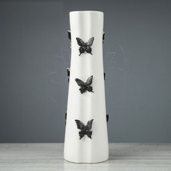 Ваза настольная «бабочки» высота 41см (керамика)
