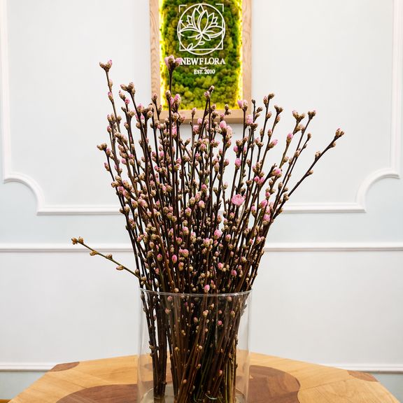 Ветки персика розовые 60-80см (поштучно)