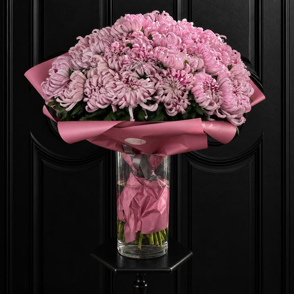 Букет 39 хризантем «Vienna Pink»