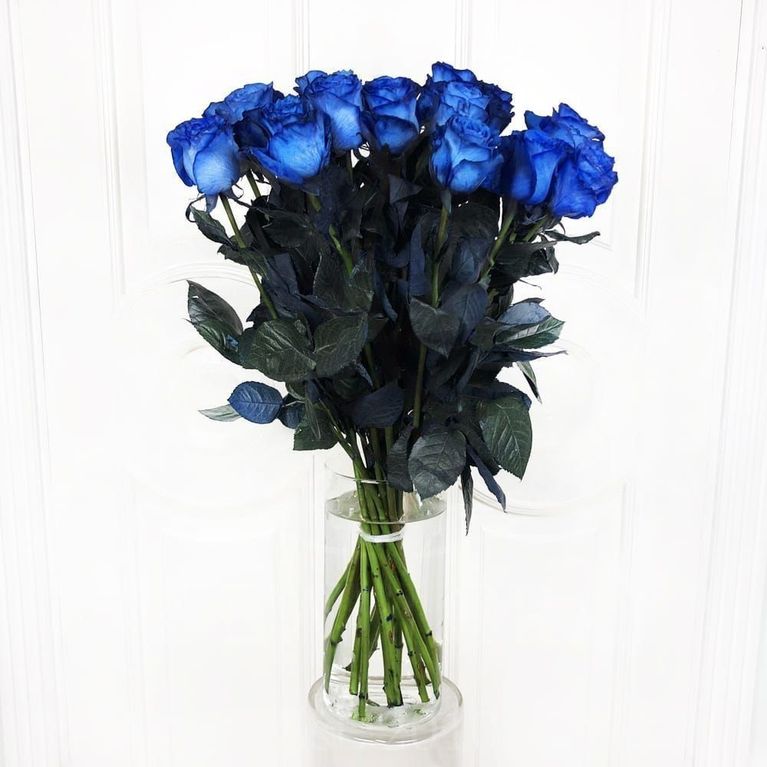 Букет 19 синих роз (Premium)