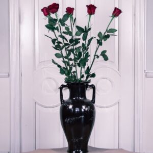 Букет 5 красных роз высотой 130см