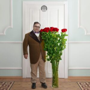 Букет 25 красных роз высотой 150см (by Сергей Рост)