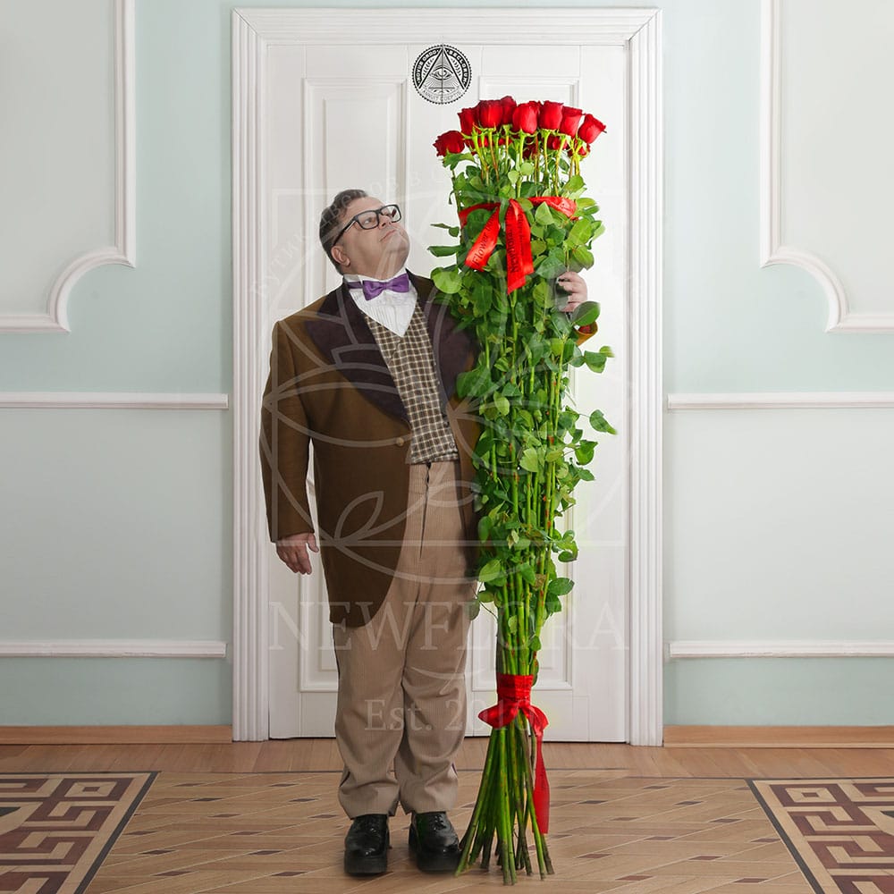 Букет 25 красных роз высотой 200см (by Сергей Рост)