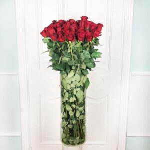 Букет 51 красная роза высотой 110см