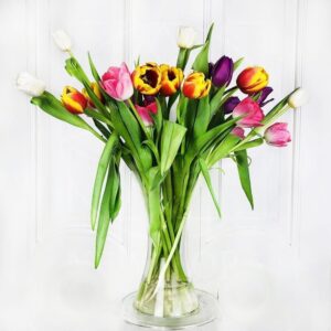 Букет 25 тюльпанов цвет микс (40-50см)