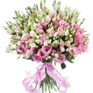 Букет 25 розовых эустом (лизиантус)