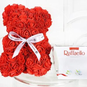 Набор raffaello + мишка из фоамирана 25см (цвет на выбор)