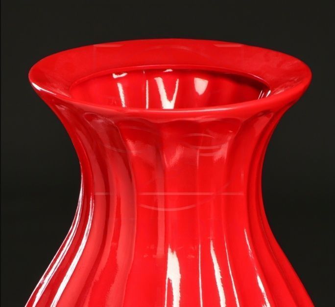 Ваза напольная красная высота 70см (керамика)