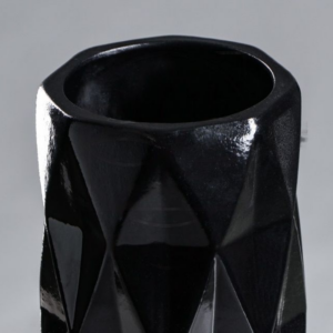 Ваза черная «ромб» высота 40см (керамика)